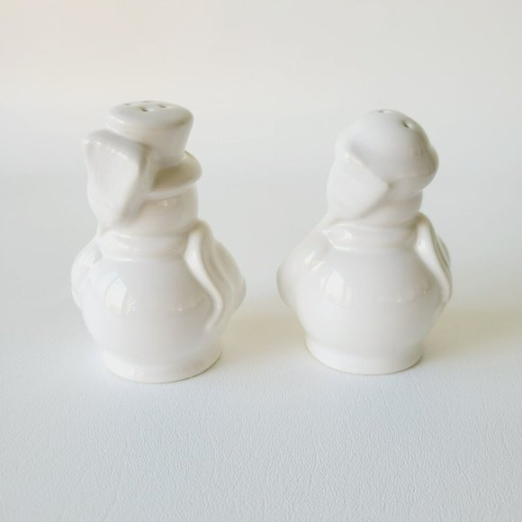Snowman Salt & Pepper Shakers, Pfaltzgraff Winterberry Christmas Stoneware - Picture 6 of 10